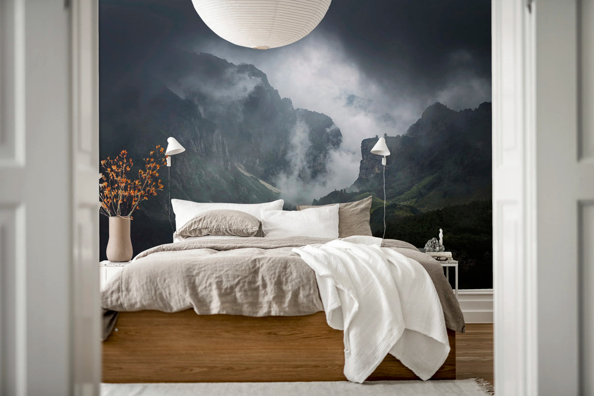 Foggy Valley Mural Wallpaper - room preview 03