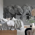Elephant Hug Mural Wallpaper - room preview 03