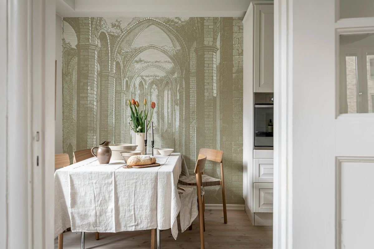 Gothic Arches, Sand Mural Wallpaper - room preview 03