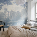 Swan Pond, Blue Mural Wallpaper - room preview 03