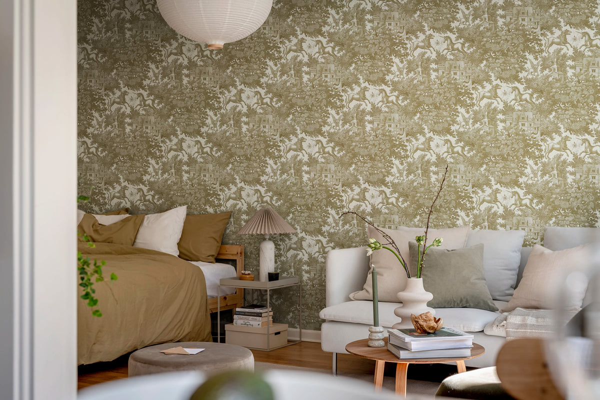 Fairy Tale Castle, Gold Mural Wallpaper - room preview 03