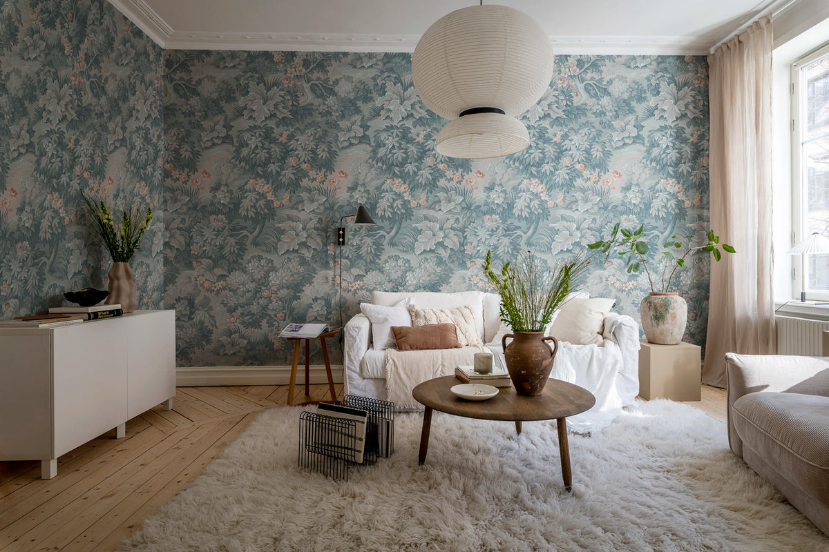 The Path, Lightblue Mural Wallpaper - room preview 03