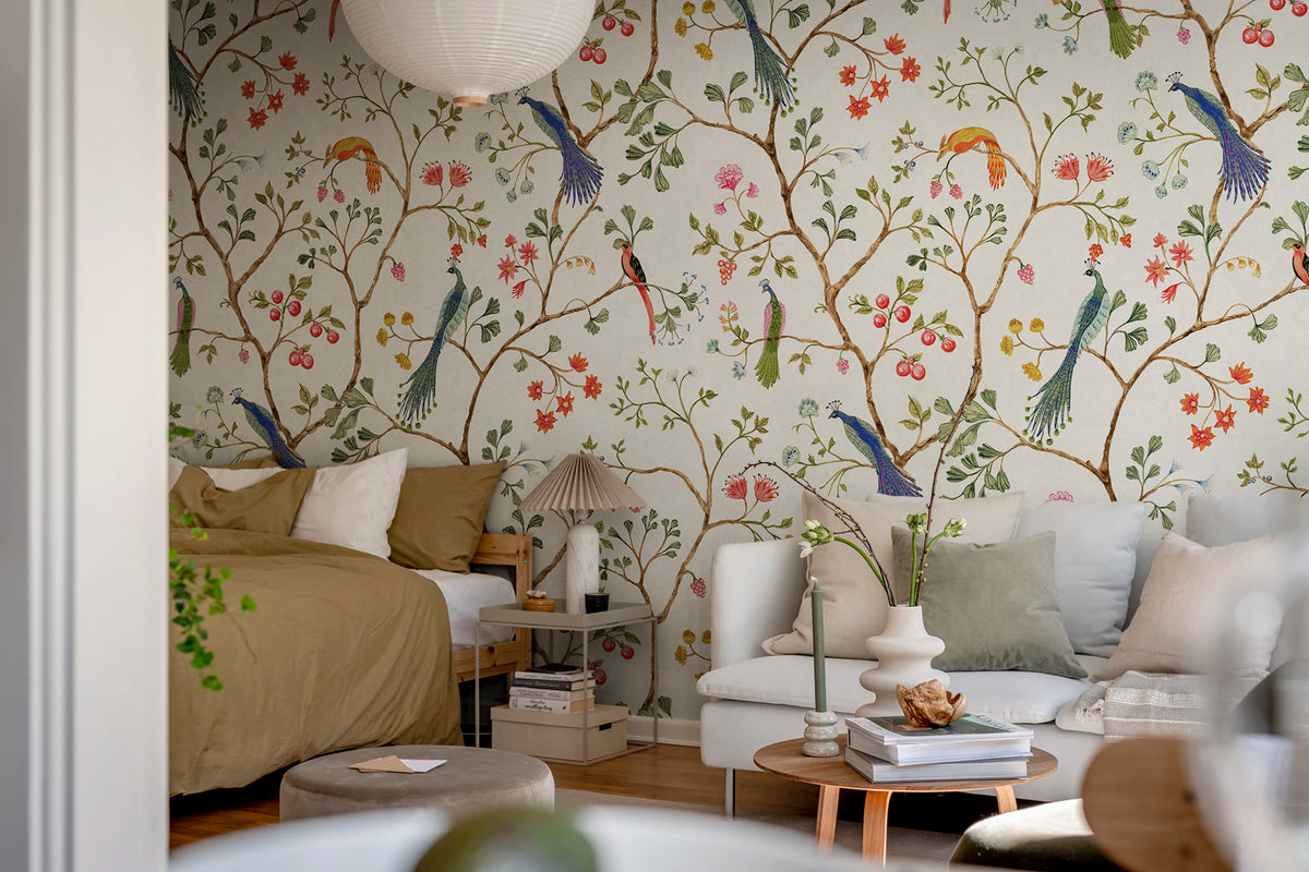 Songbirds, Pearl Mural Wallpaper - room preview 03
