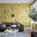 Songbirds, Saffron Mural Wallpaper - room preview 03