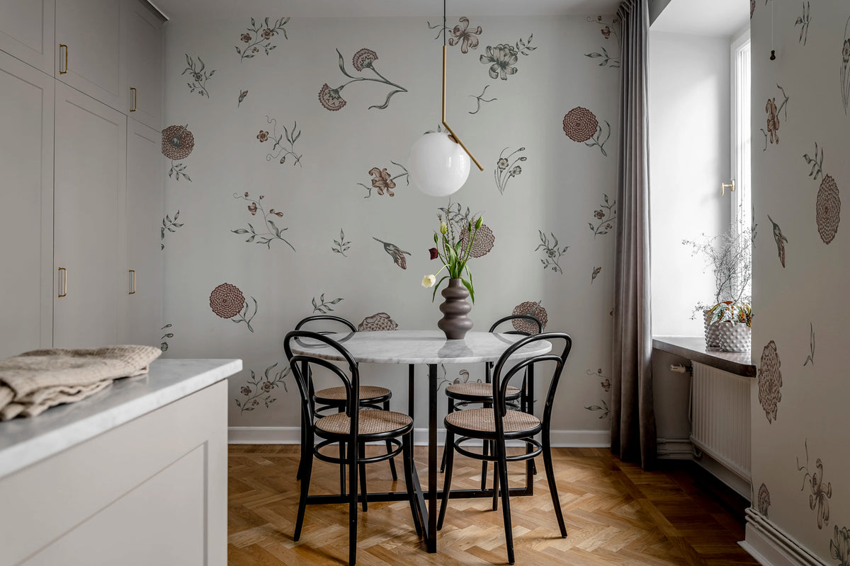 Flower Fall, Pearl Mural Wallpaper - room preview 03