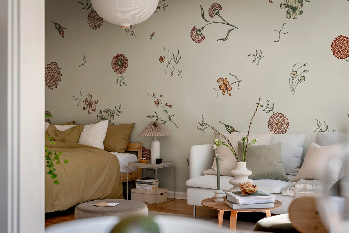 Flower Fall, Sand Mural Wallpaper - room preview 03