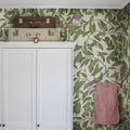Backwood Birds, White Mural Wallpaper - room preview 03
