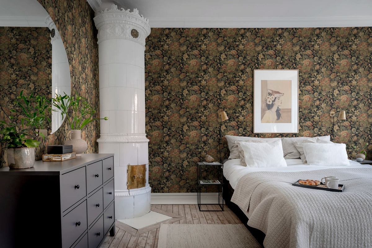 Vintage Garden, Ivory Mural Wallpaper - room preview 03