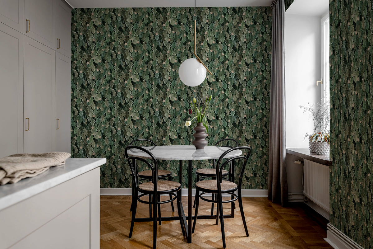 No Time to Waste, Green Mural Wallpaper - room preview 03