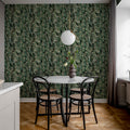 No Time to Waste, Green Mural Wallpaper - room preview 03