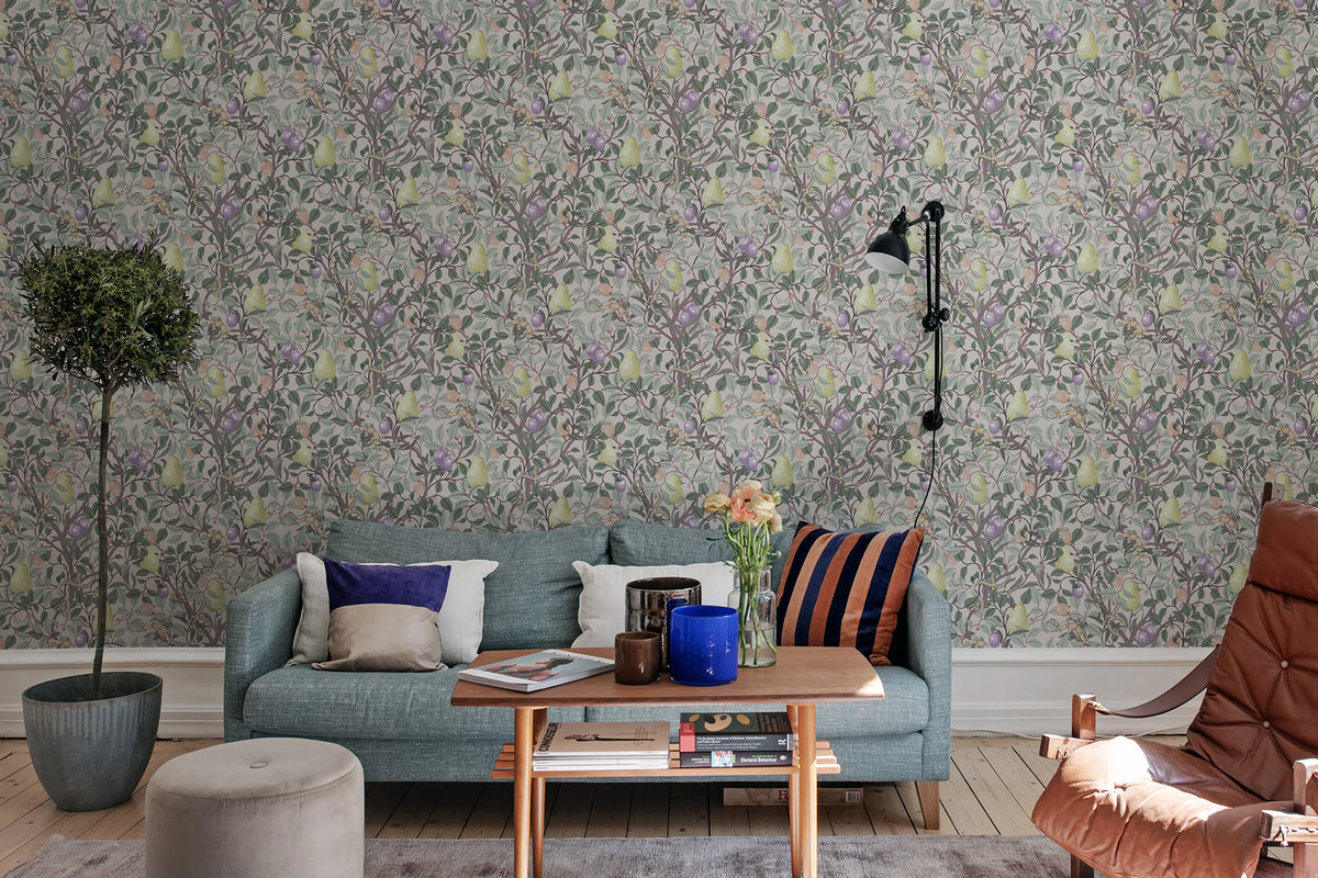 Fruit Garden, Pastel Mural Wallpaper - room preview 03