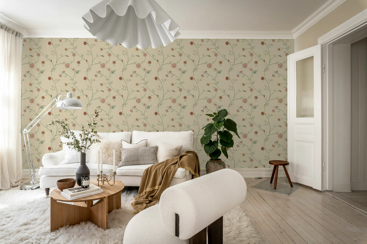 Flower Thread, Sand Mural Wallpaper - room preview 03