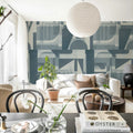 Vaasa, Blue Mural Wallpaper - room preview 03