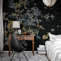 Fragile Beauty, Dark Blue Mural Wallpaper - room preview 03