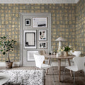 Gold Leaves Gold Mural Wallpaper - room preview 03