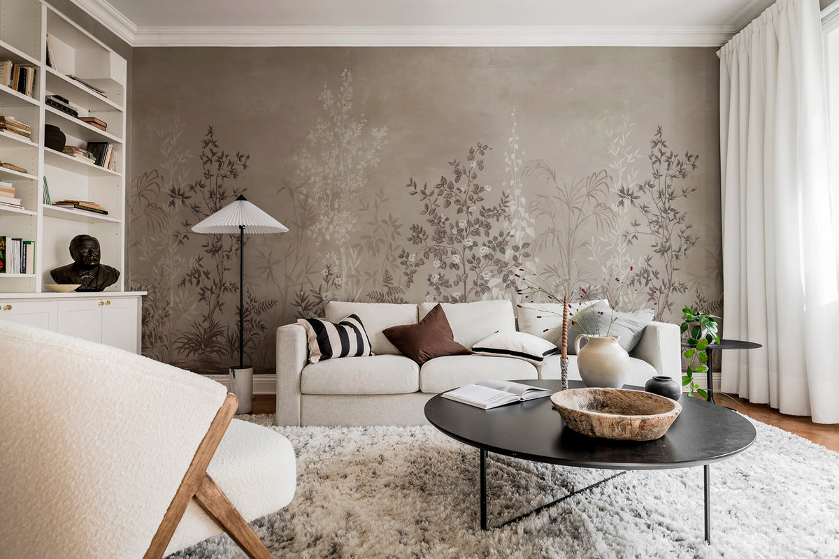 Chinoiserie Haze, Sand Mural Wallpaper - room preview 03