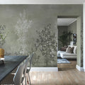 Chinoiserie Haze, Green Mural Wallpaper - room preview 03