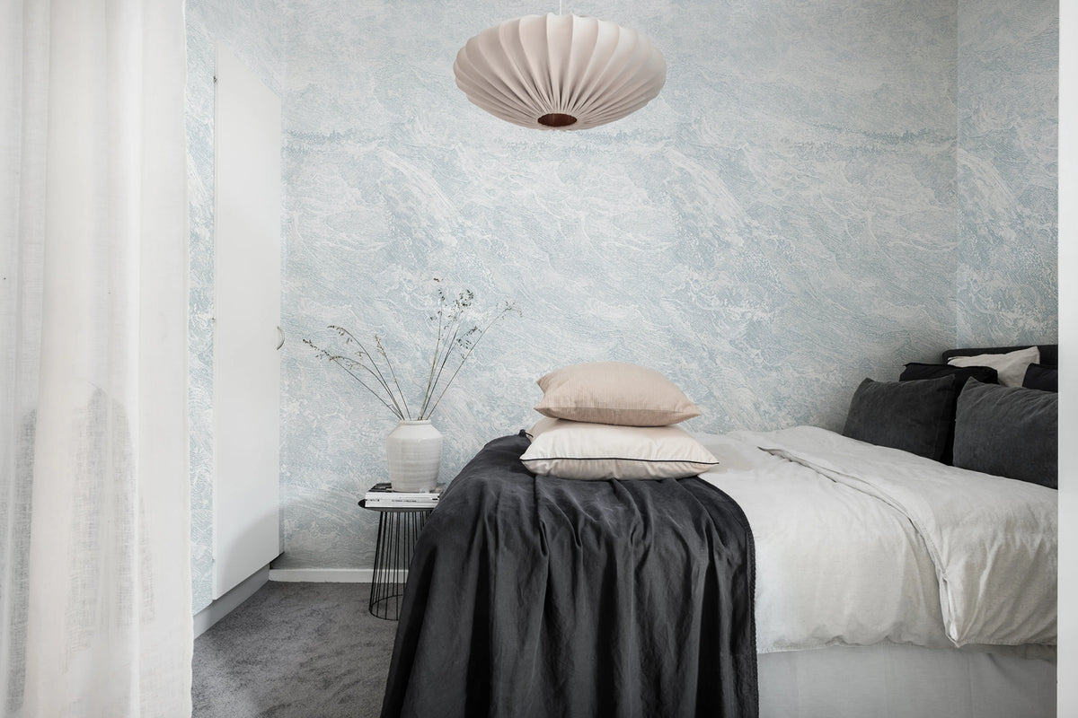 Breeze Ice Blue Mural Wallpaper - room preview 03