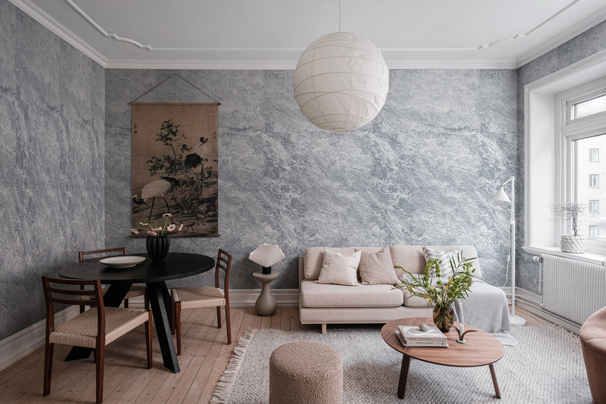 Breeze Blue Mural Wallpaper - room preview 03