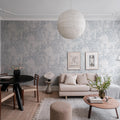 Rose Tiles, Blue Mural Wallpaper - room preview 03