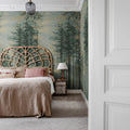 Daybreak, Green Mural Wallpaper - room preview 03