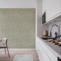 Ripple Green Mural Wallpaper - room preview 03