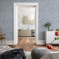Ripple Blue Mural Wallpaper - room preview 03