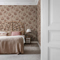 Floral Ripple Rust Mural Wallpaper - room preview 03