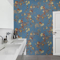 Blooming Garden, Turquoise Mural Wallpaper - room preview 03
