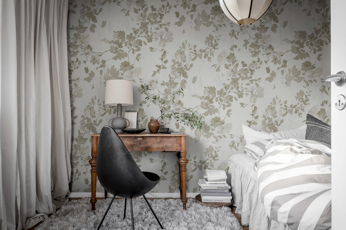 Blooming Garden, Pearl Mural Wallpaper - room preview 03