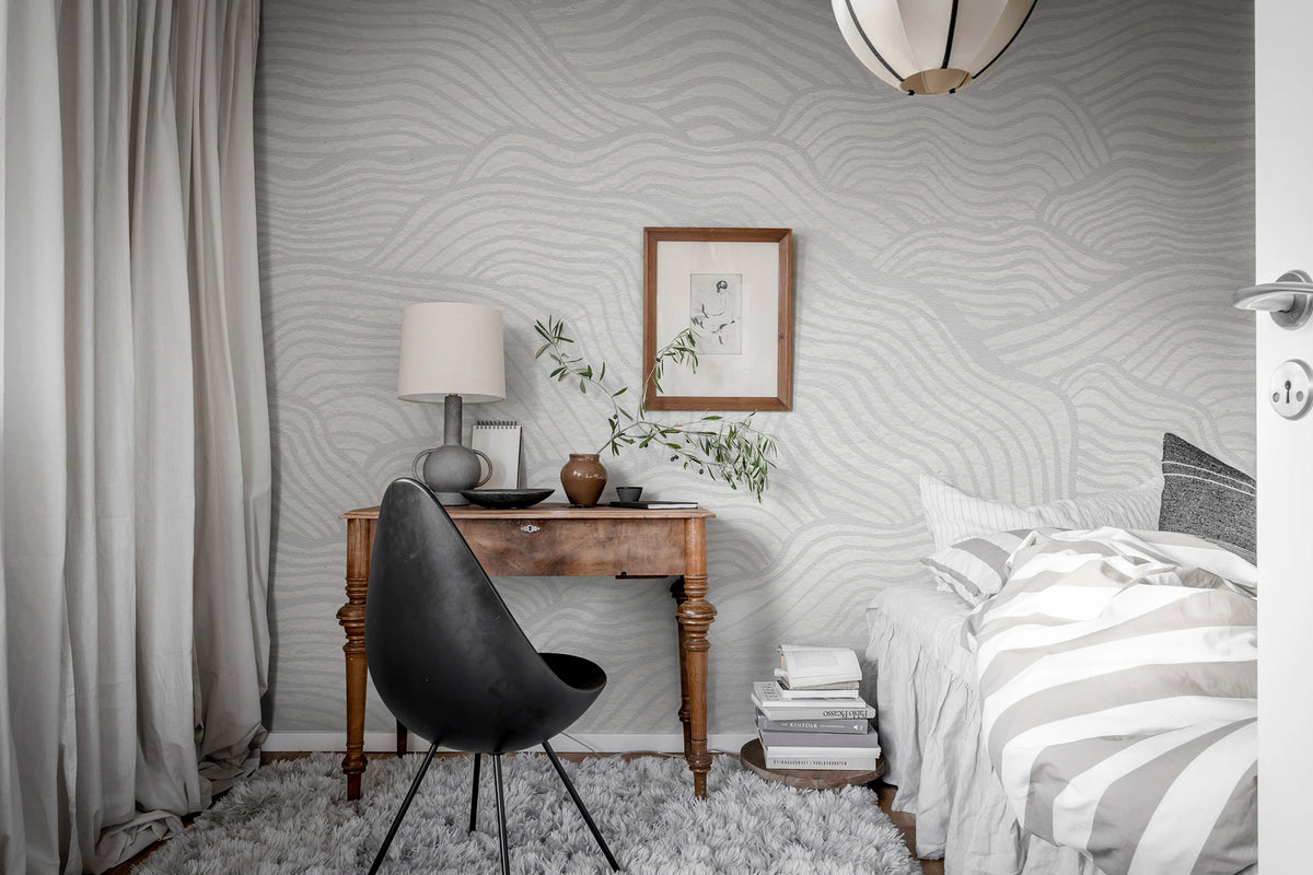 Soft Clouds, Pearl Mural Wallpaper - room preview 03