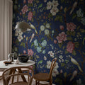 Grandiflora, Blue Mural Wallpaper - room preview 03