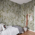 Bamboo Garden Green Mural Wallpaper - room preview 03
