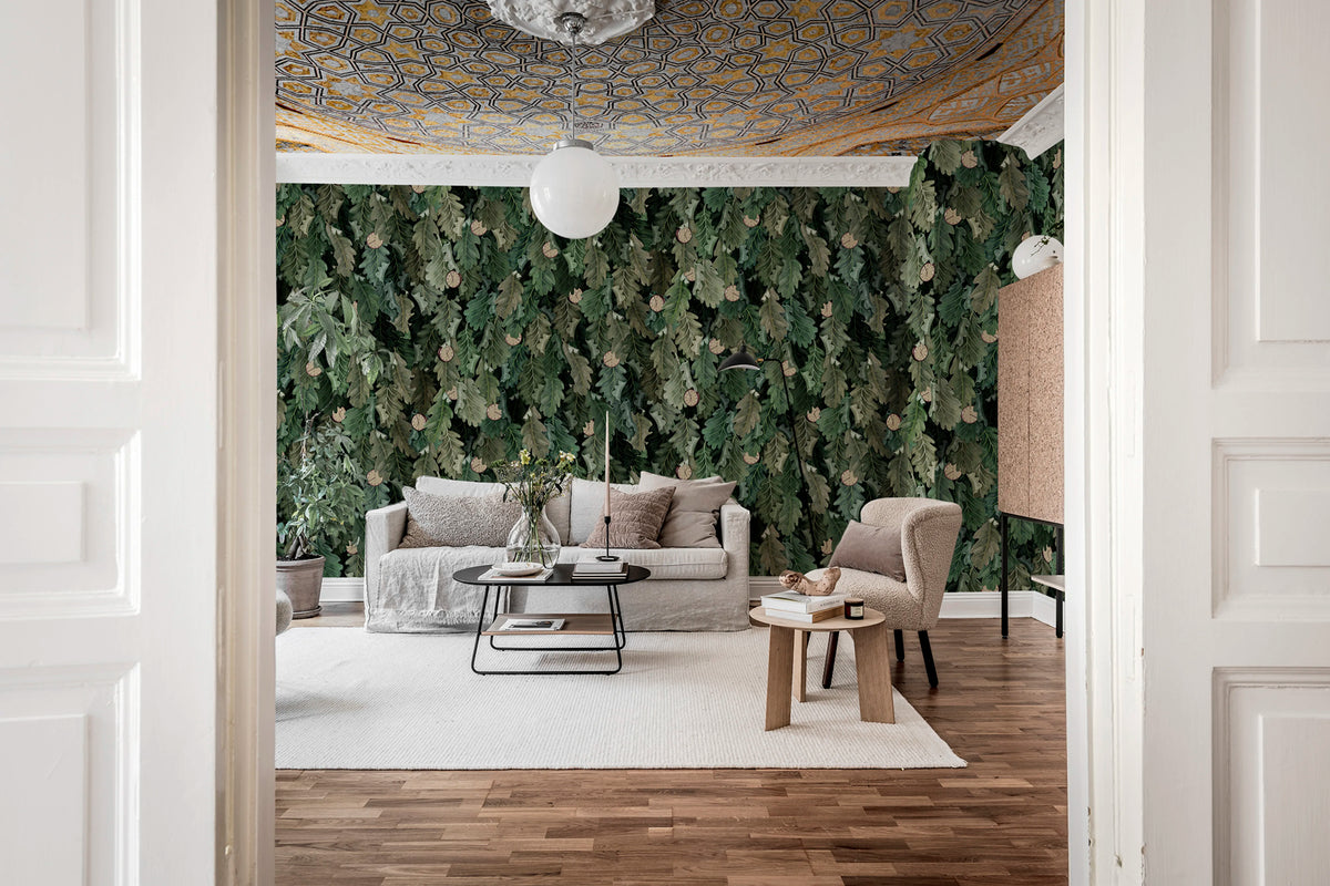 Timeless Green Mural Wallpaper - room preview 03