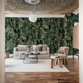 Timeless Green Mural Wallpaper - room preview 03