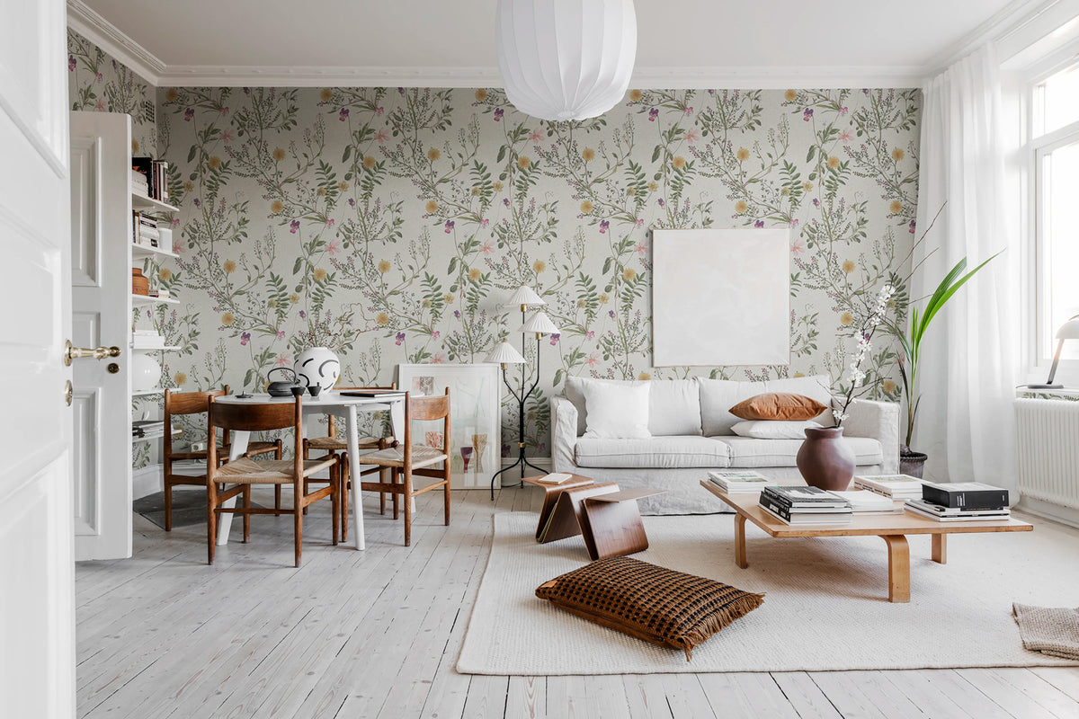 Storm Flowers, Seaweed Mural Wallpaper - room preview 03