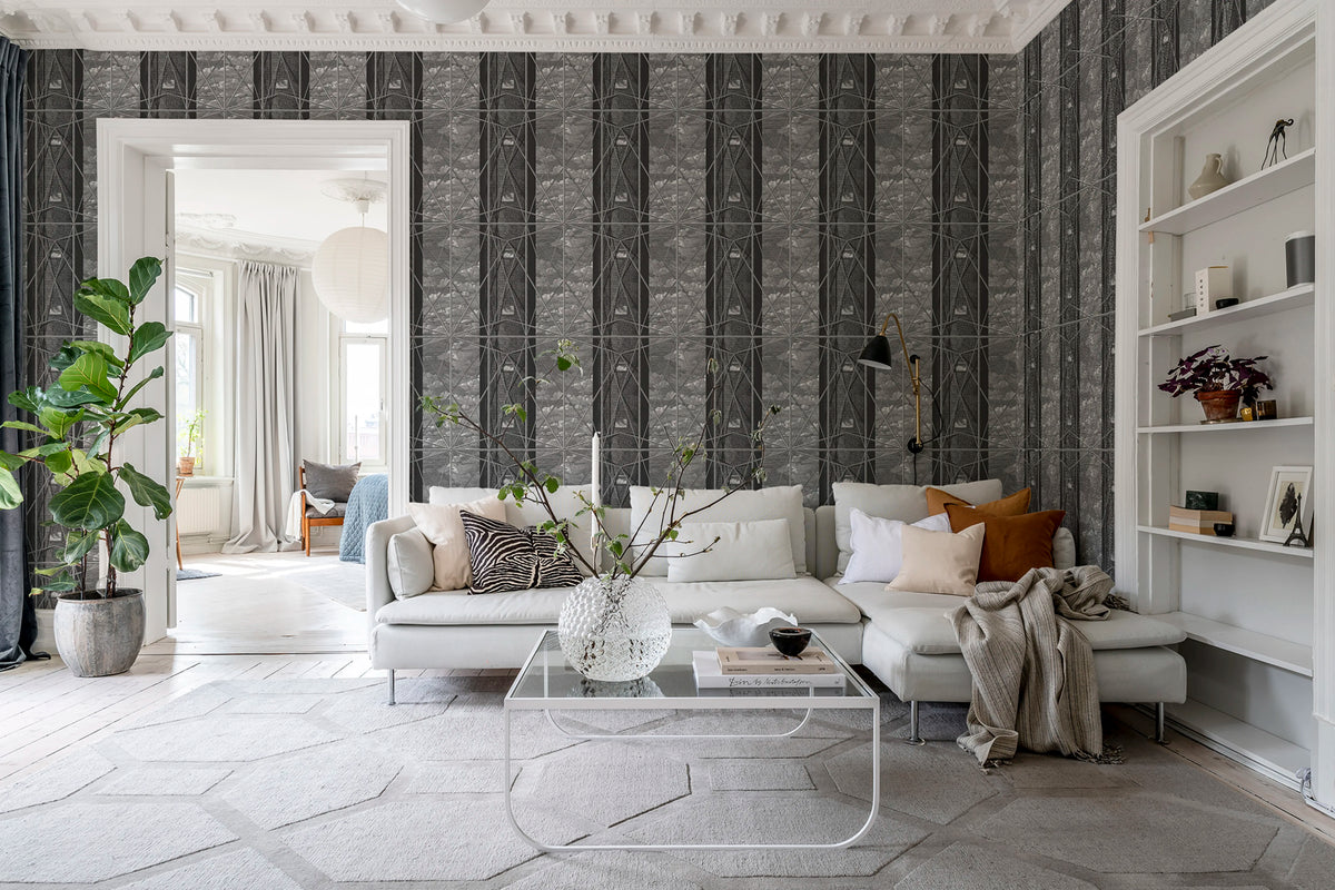 Skyrise, Graphite Mural Wallpaper - room preview 03