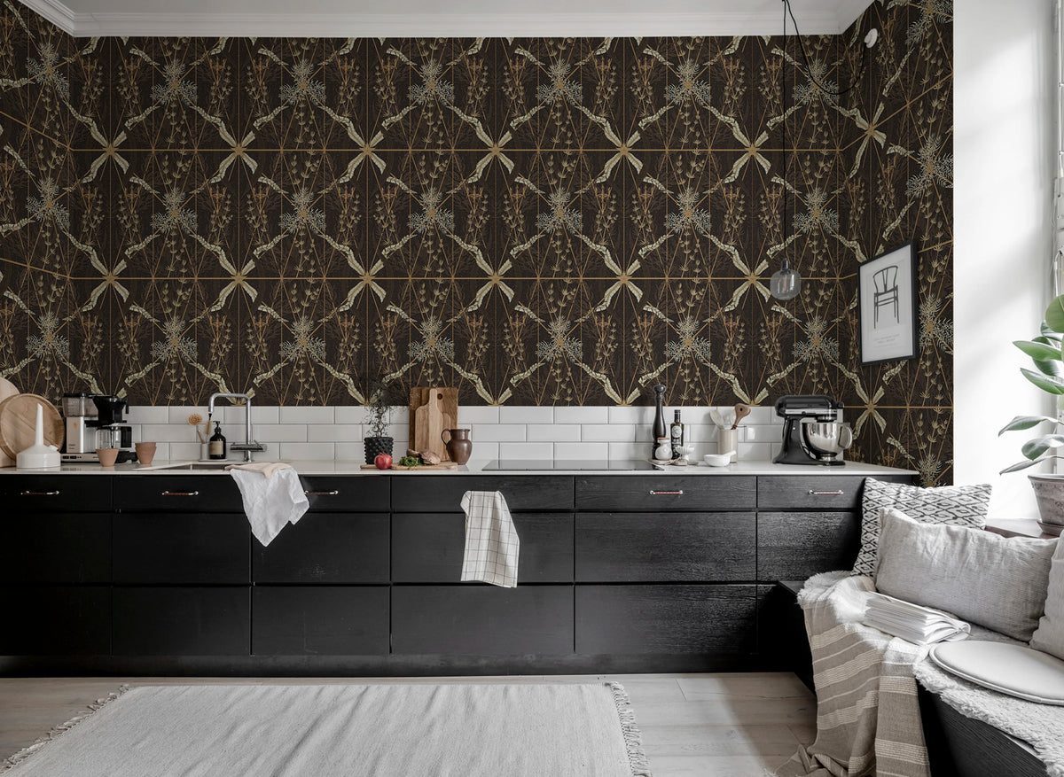 Seaweed & Stars, Rust Mural Wallpaper - room preview 03