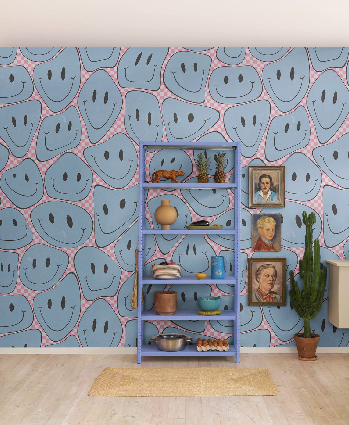 Happy Rebel, Pink Chess Mural Wallpaper - room preview 03