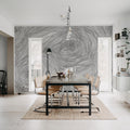 Serenity Graphite Mural Wallpaper - room preview 03