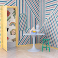 Different Directions, Pink & Blue Mural Wallpaper - room preview 03