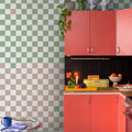 Pixels, Green & Pink Mural Wallpaper - room preview 03