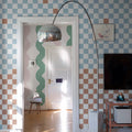 Pixels, Orange & Blue Mural Wallpaper - room preview 03