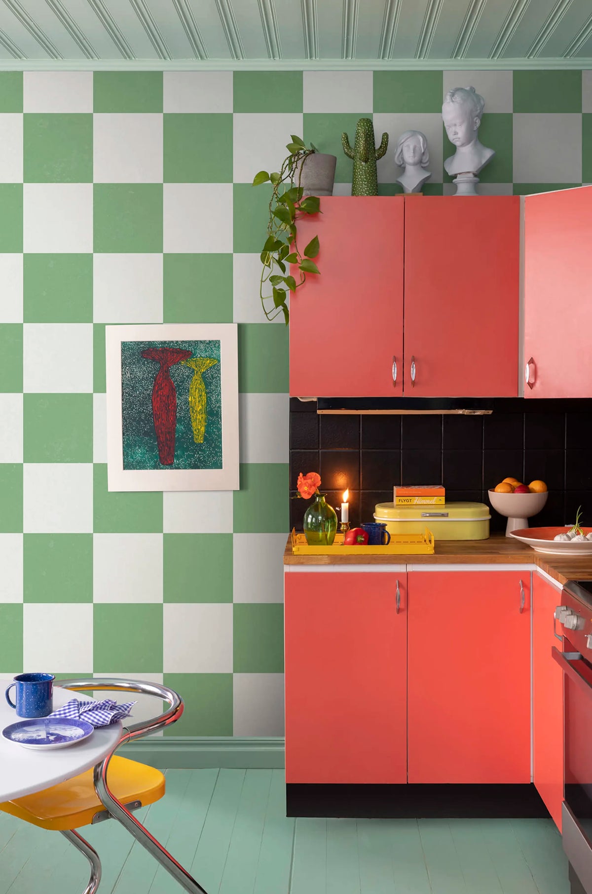 Chess, Green Mural Wallpaper - room preview 03