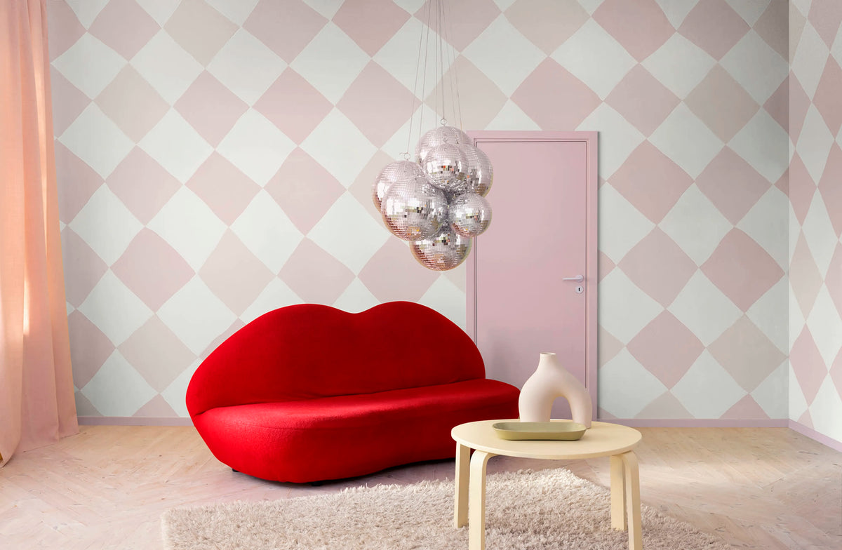 Tremble, Pink Mural Wallpaper - room preview 03