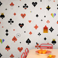 Poker Face, Red Mural Wallpaper - room preview 03