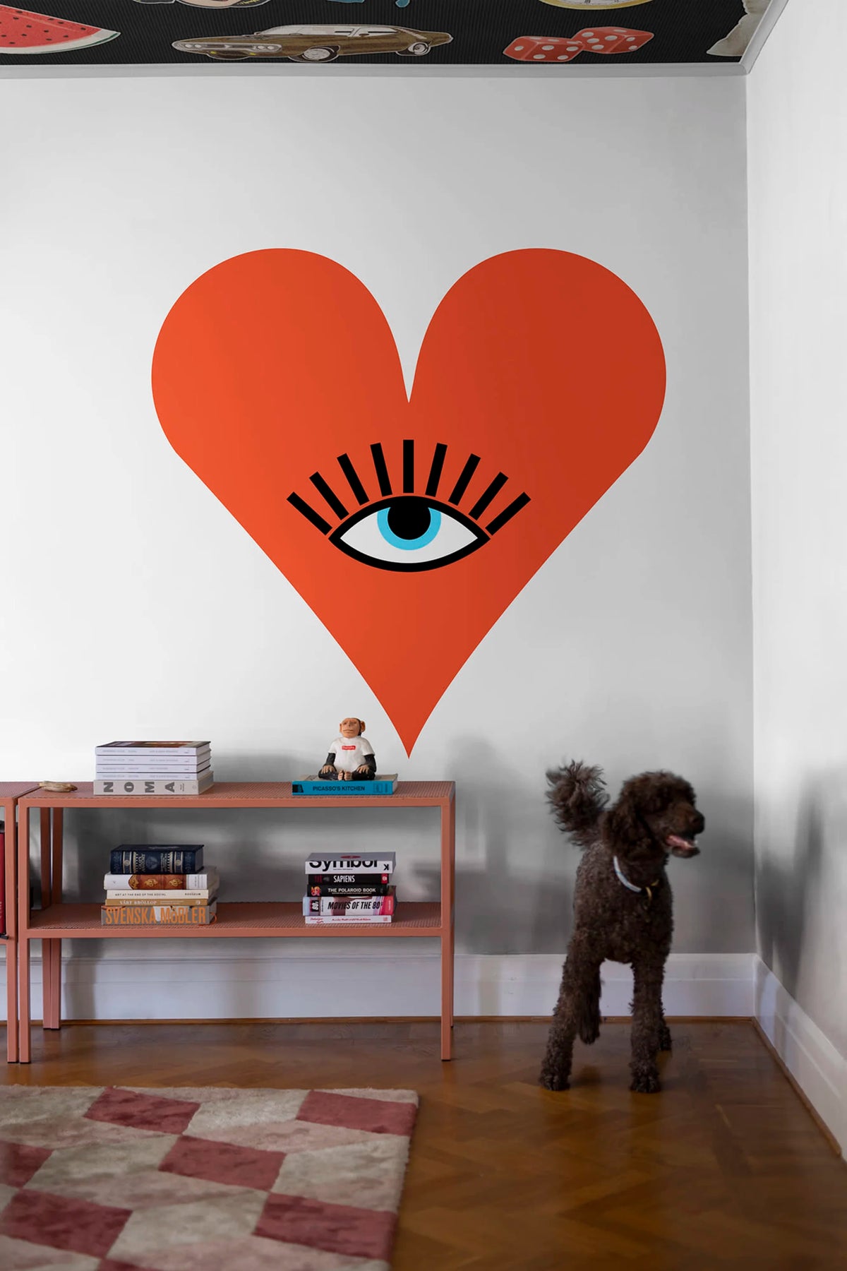 Queen Of Hearts Red Mural Wallpaper - room preview 03