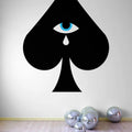 Ace Of Spades Black Mural Wallpaper - room preview 03