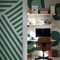 Giant Leopard, Green Mural Wallpaper - room preview 03