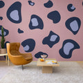 Giant Leopard, Pink Mural Wallpaper - room preview 03
